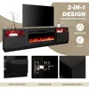 80'' Fireplace TV Stand with 40'' Electric Fireplace, Console for TVs up to 90'' for Living Room, TV Stands 4