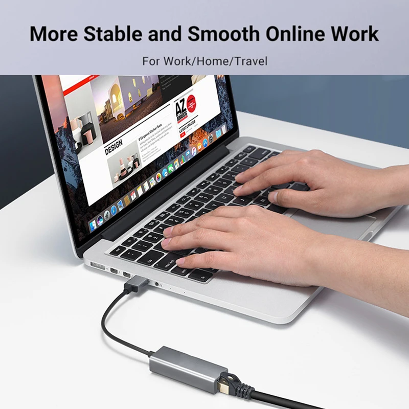 100/1000Mbps USB نوع C محول إيثرنت بطاقة الشبكة US...