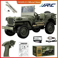 JJRC C8815 RC Car 1:10 Military Truck Willys Jeep 2.4G 4WD Remote Control Car Simulated Vehicle Model Toy Gift for Adult Kids 1