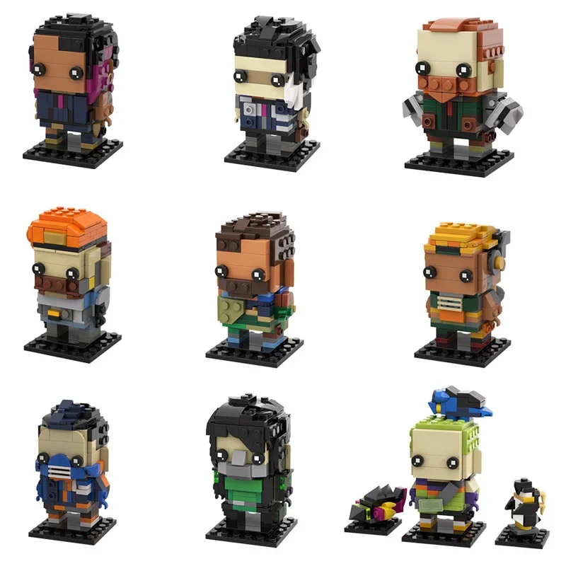 

Valorant Heroe Building Block Figurine Action Figure Square Headed Doll Puzzle Leisure Assembled Cute Kawaii Toy Collection Gift