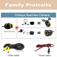 AHD 1080P Fisheye CCD étanche grand Angle de vue arrière/avant caméra de recul pour Vision nocturne HD pour aide au stationnement de voiture 5