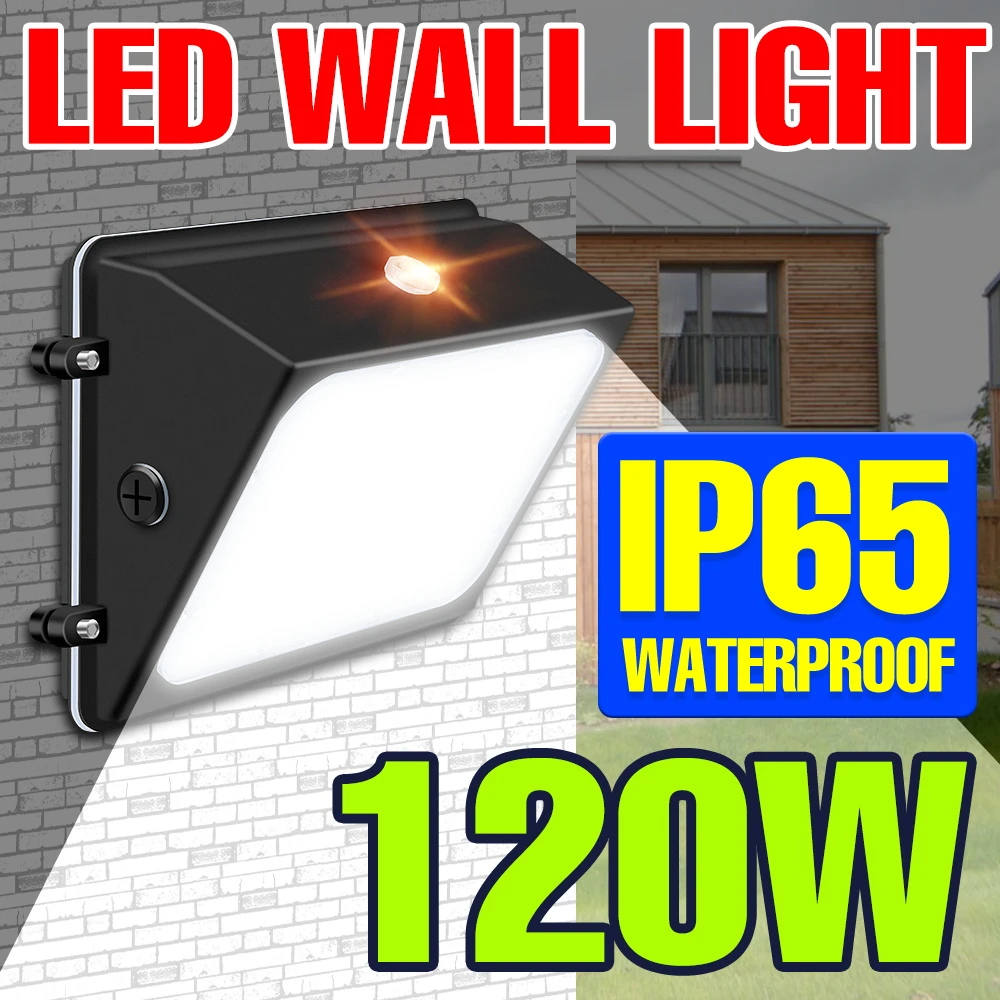 uv flood light 120W Flood Lights LED Outdoor Spotlight IP65 Waterproof Wall Lamp Garden Street Lamp Projector Landscap Sensor Lighting LED 220V garden security light