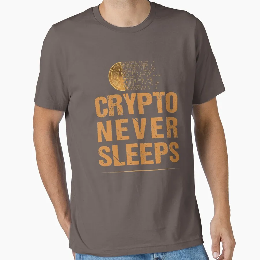 Vintage 100% Cotton Bitcoin Logo T-Shirt for Men, Large Adult Sizes S-6XL