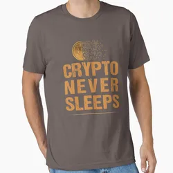 Vintage 100% Cotton Bitcoin Logo T - Shirt for Men, Large Adult Sizes S - 6XL (Brown)