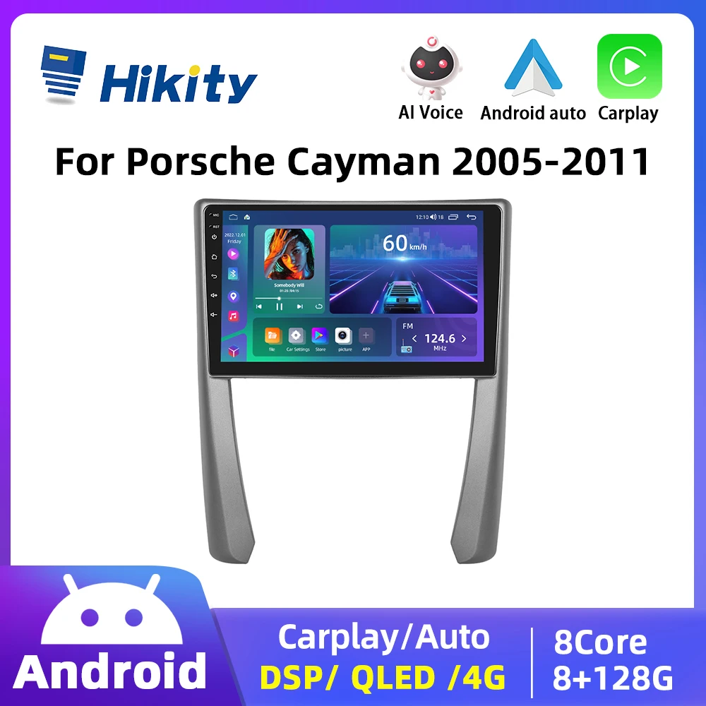 

Автомагнитола Hikity, 9 дюймов, Android, 2 Din, для Porsche Cayman 2005-2011, мультимедийный видеоплеер, Авторадио для Carplay, GPS-навигация, 4G, Wi-Fi