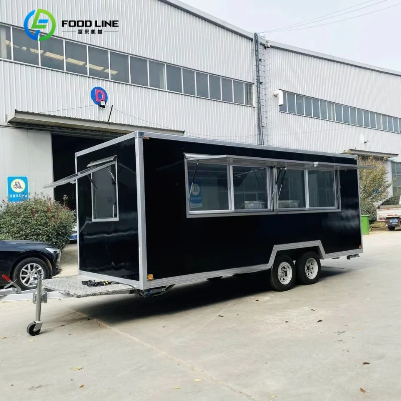 Attrezzatura per catering completa da 12 piedi Carrello per alimenti Carrello per alimenti per hot dog Rimorchio per alimenti personalizzato USA con attrezzatura da cucina completa per ristorante - immagine 4
