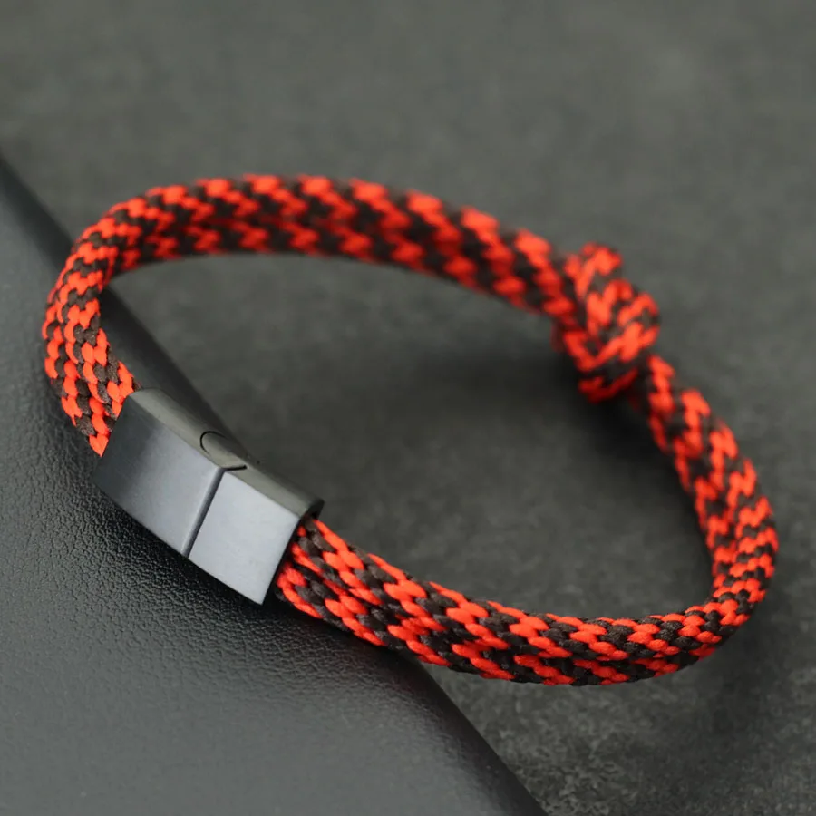 Stainless Steel Knot Bracelet for Men Beach Nautical