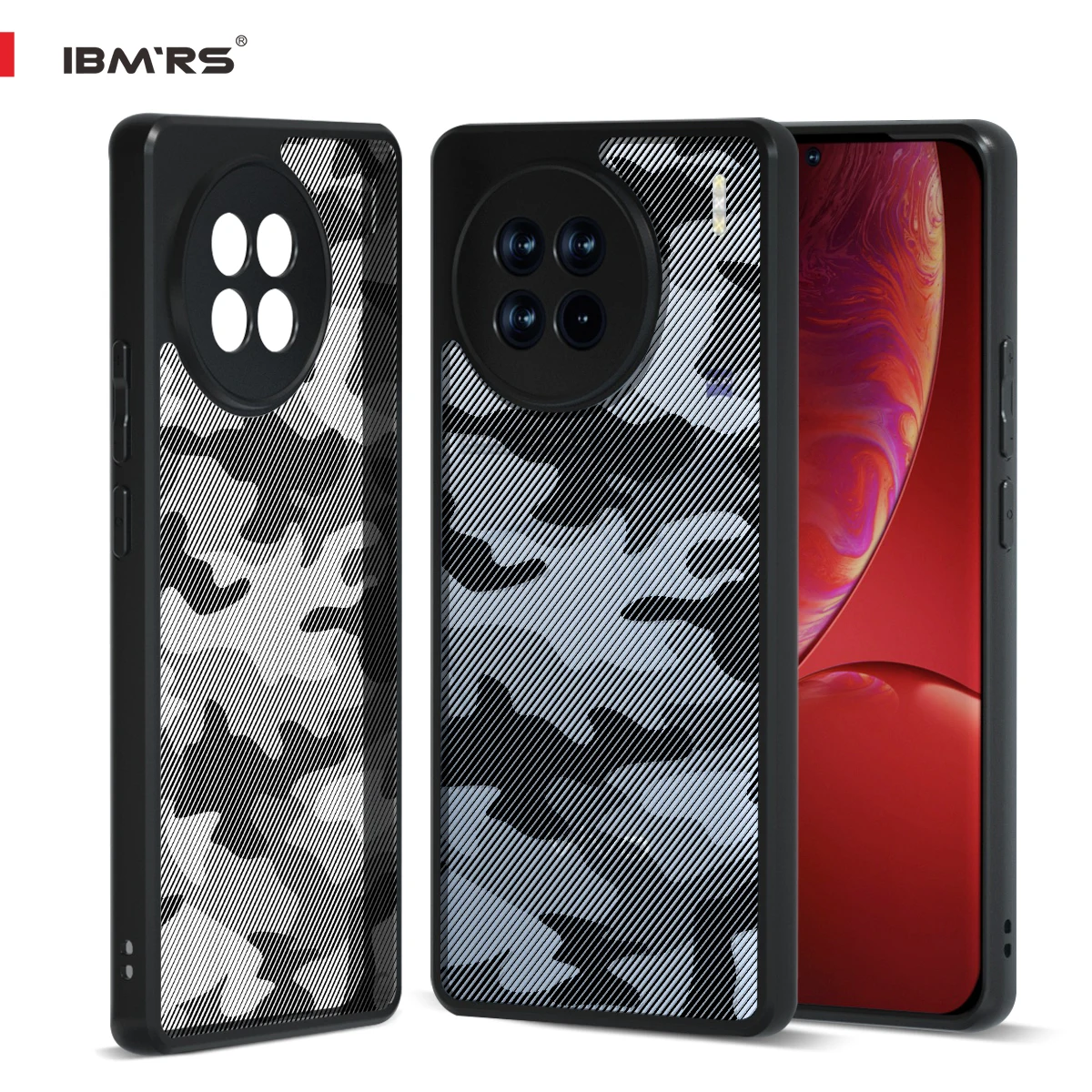 

IBMRS for vivo X90 Case, Anti-Fingerprint Technology Prevents Oily Smudges Frosted Coating Feels Velvety Soft camo Phone Cover