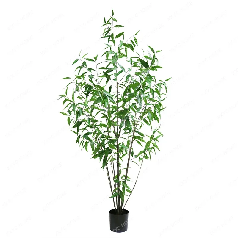 

Simulation Eucalyptus Willow Leaf Eucalyptus Tree Model Room Indoor Living Room Floor Green Plant Bonsai Decoration
