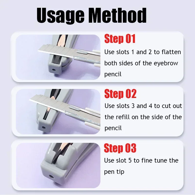 New Microblading Eyebrow Pencil Sharpener Eyebrow Pencil Sharpening Tip Thin Tool for Semi-Permanent Eyebrow Makeup Profiler Pen