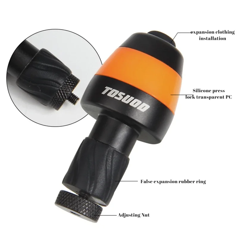 Bicycle Light MTB E-scooter Handlebar Plugs Safety Warning Light