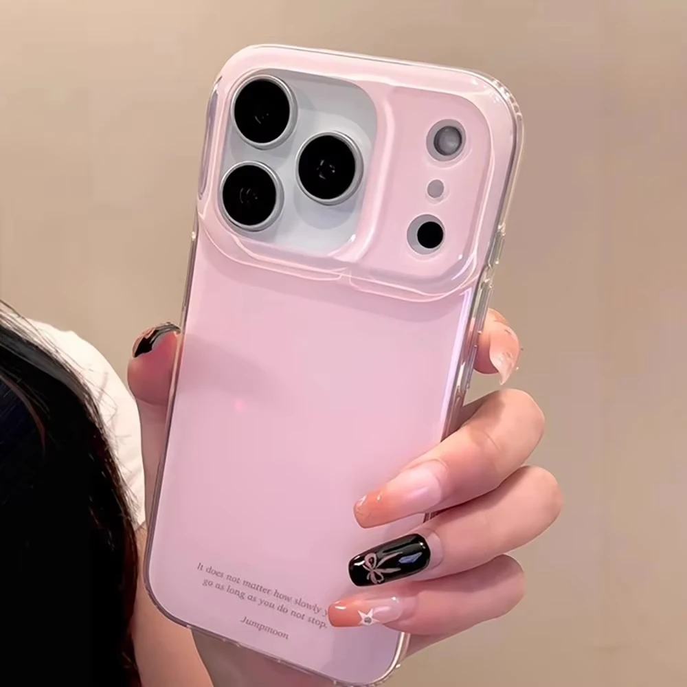 Charming Pink Shockproof Phone Case – Soft and Protective Back Cover