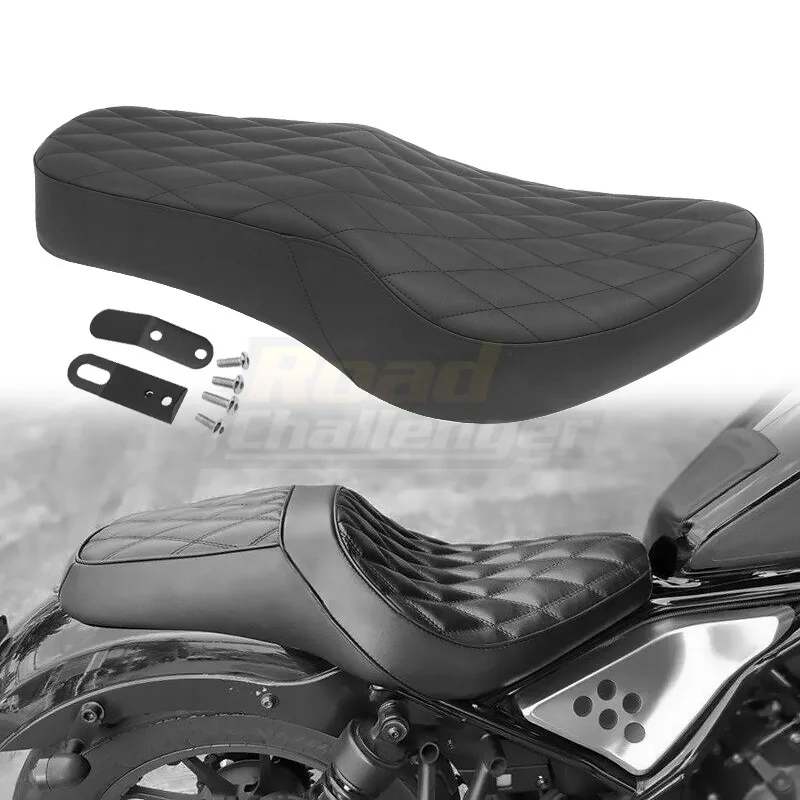 Motorcycle PU Leather Two Up Driver Front Rear Passenger Seat For Honda