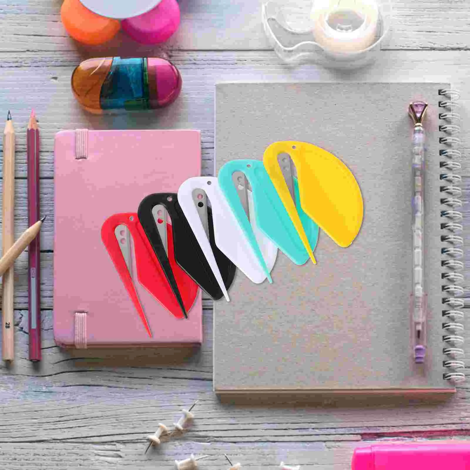 Envelope Opener Slitter Package Tool Mini Envelopes Opening Letter 5 Pcs Women Metal Unpack Cute Knives mail opener unboxing knife utility knife pocket folding knife