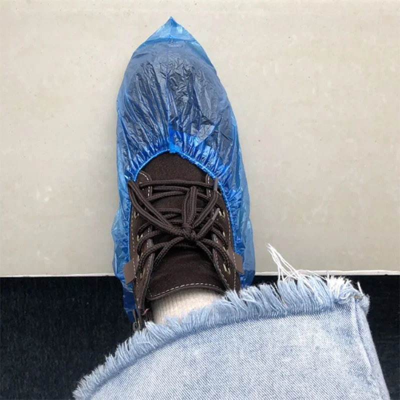 Plastic Disposable Shoe Covers Cleaning Overshoes Waterproof Shoe Covers Outdoor Rainy Day Carpet Cleaning Cover 100 PCS shoe covers rain shoe covers silicone shoe covers disposable shoe covers rain shoe protector plastic shoe cover