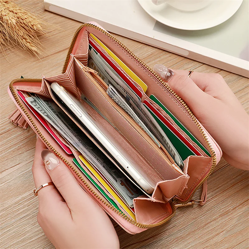 Women Long Wallets Purses Luxury Love Heart Wallets for Ladies Girl Money  Pocket Card Holder Female Wallets Phone Clutch Bag - 5