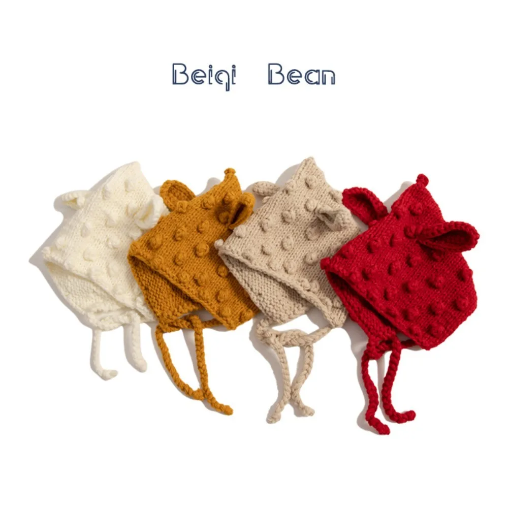 

Breathable Autumn Winter Knit Baby Hats Caps Wool Windproof Kids Bonnet Cap Warm Soft and Skin Friendly