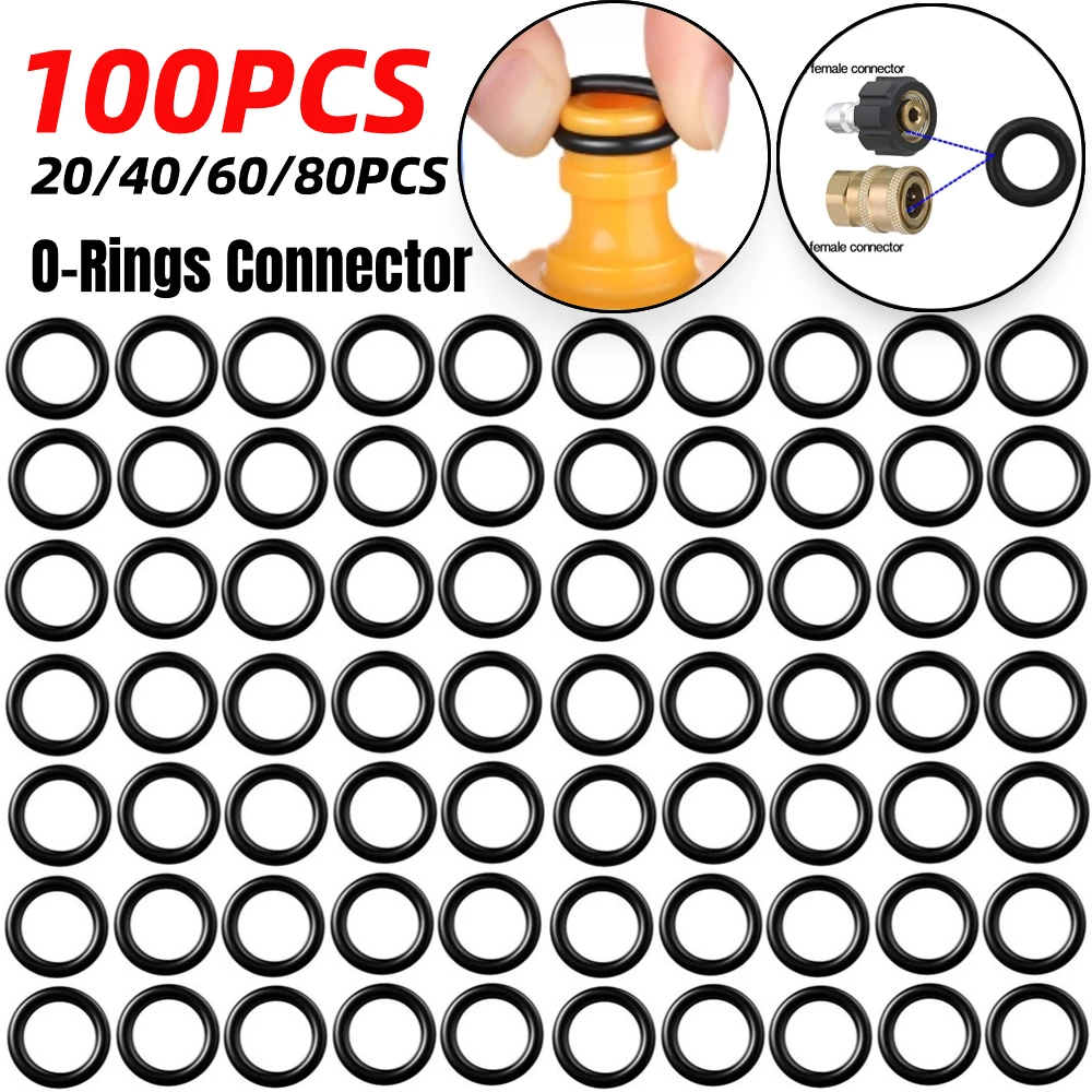 20-100PCS 1/4 M22 O-Rings Connector For Pressure Washer Hose Connector Seal Quick Disconnect Durable Rubber Accessories Tools