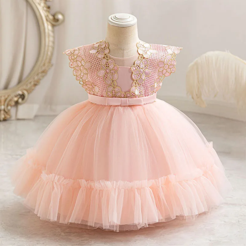 

Dress for Girls Children's Wedding Piano Host Performance Clothing Fluffy Mother Kids Dresses Baby Girl Clothes Luxe Elegant