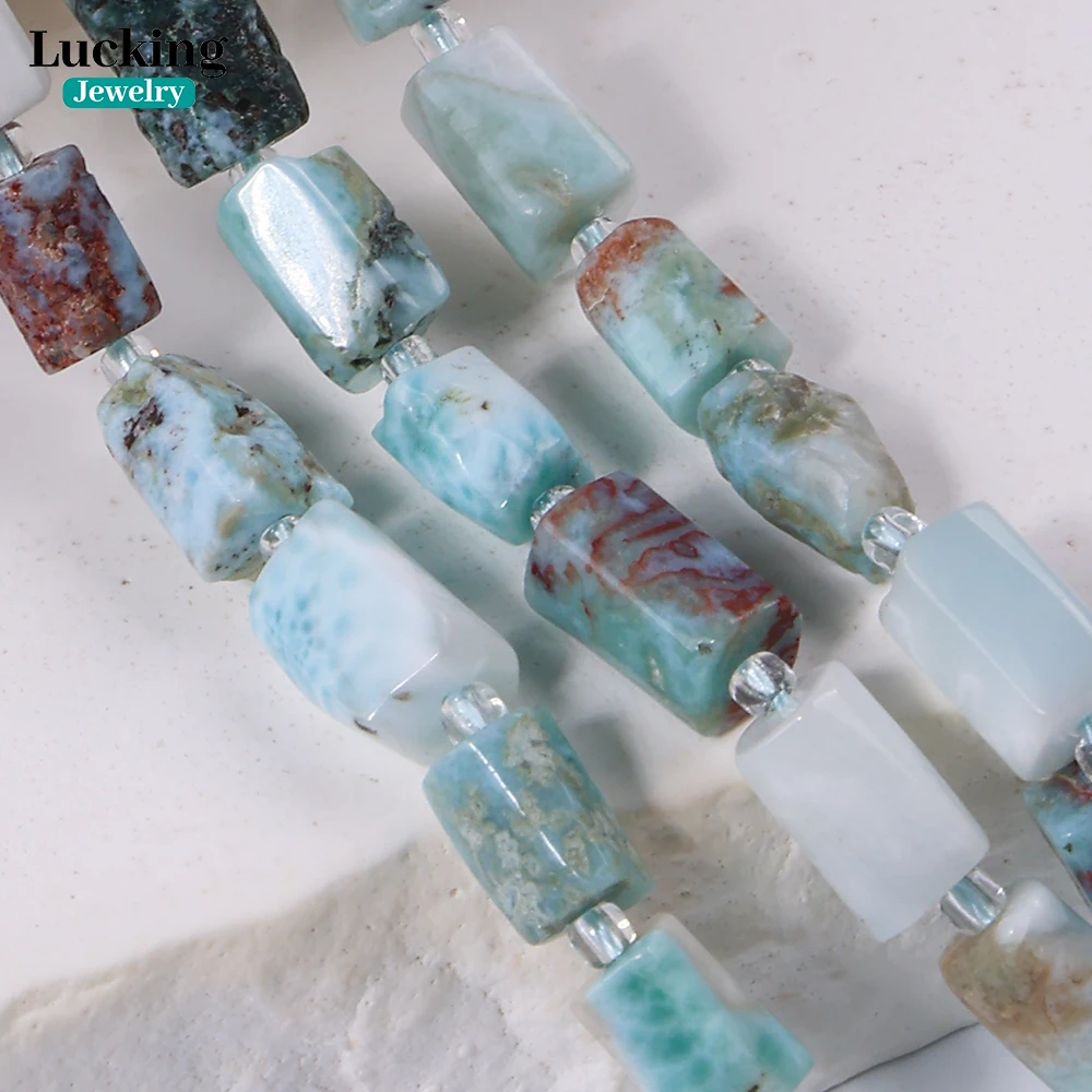 Genuine Dominican Larimar Hexagonal Beads 7x10mm Gemstone Beads for DIY Jewelry, Healing Crystal , Spiritual Energy Crafts 4