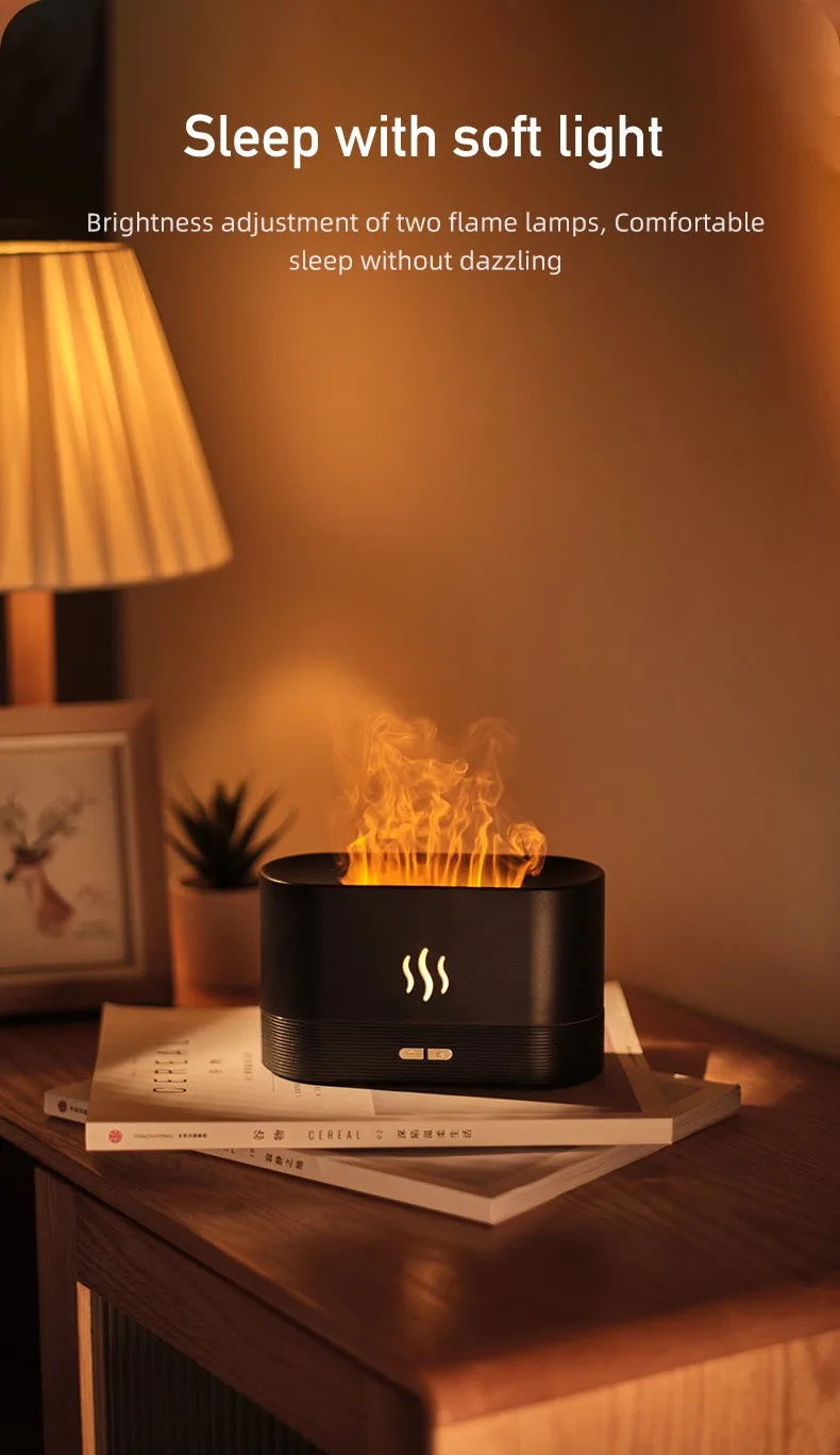Diffuseur d' Aroma flamme nuage noir - 7 couleurs - diffuseur d'arôme - 130ml