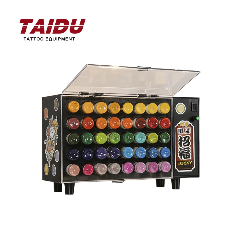 TAIDU NEW Multi Functional Rotating AC Input Tattoo Pigment Bottle Rack ...