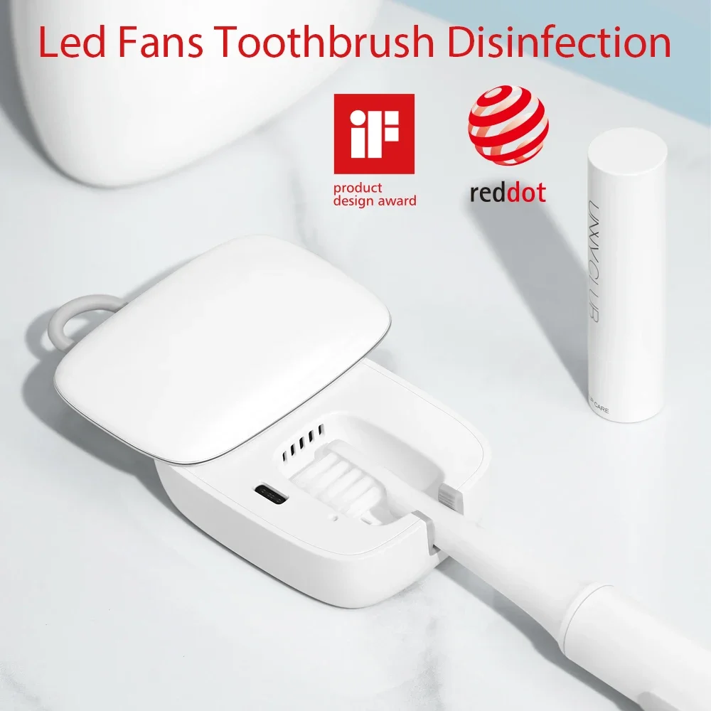 Toothbrush holder, toothbrush sterilizer, toothbrush case, toothbrush storage box-MINI UV Light Toothbrush Sterilizer Quick Fans Dry Holder Bathroom Equipment Charging Antibacteria Ultraviolet Tooth brush Box