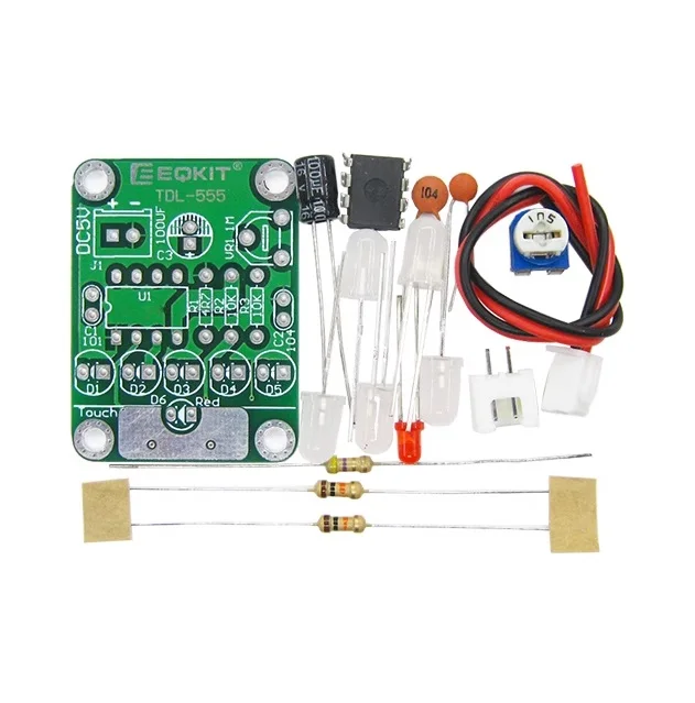 

Набор для самостоятельной сборки, сенсорный фонарь, Сенсорная лампа с задержкой, электронные детали, производство, постоянный ток, 5 В, регулируемый, от 3s до 130s, регулируемый