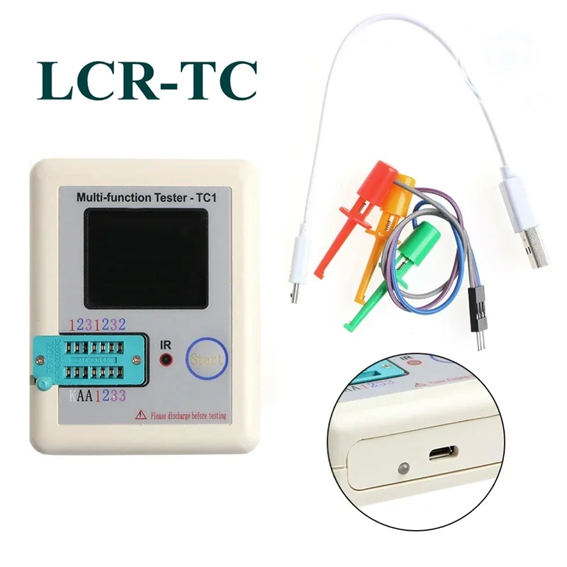 

English Version Transistor Tester LCR-TC Full Color Screen Graphic Display Finished Product LCR-T7