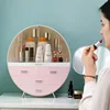Makeup Organizer Brush Holder Cosmetic Storage Box with Dust Free Cover Portable Waterproof Lid Dust Proof Drawers for Lipstick 3