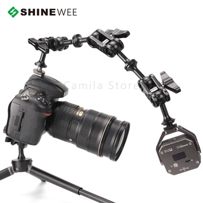 

Double Ball Head Shoe Mount Adapter Magic Arm 1/4" Screw Portable GPS Phone LCD Monitor DV Video Light DSLR Camera