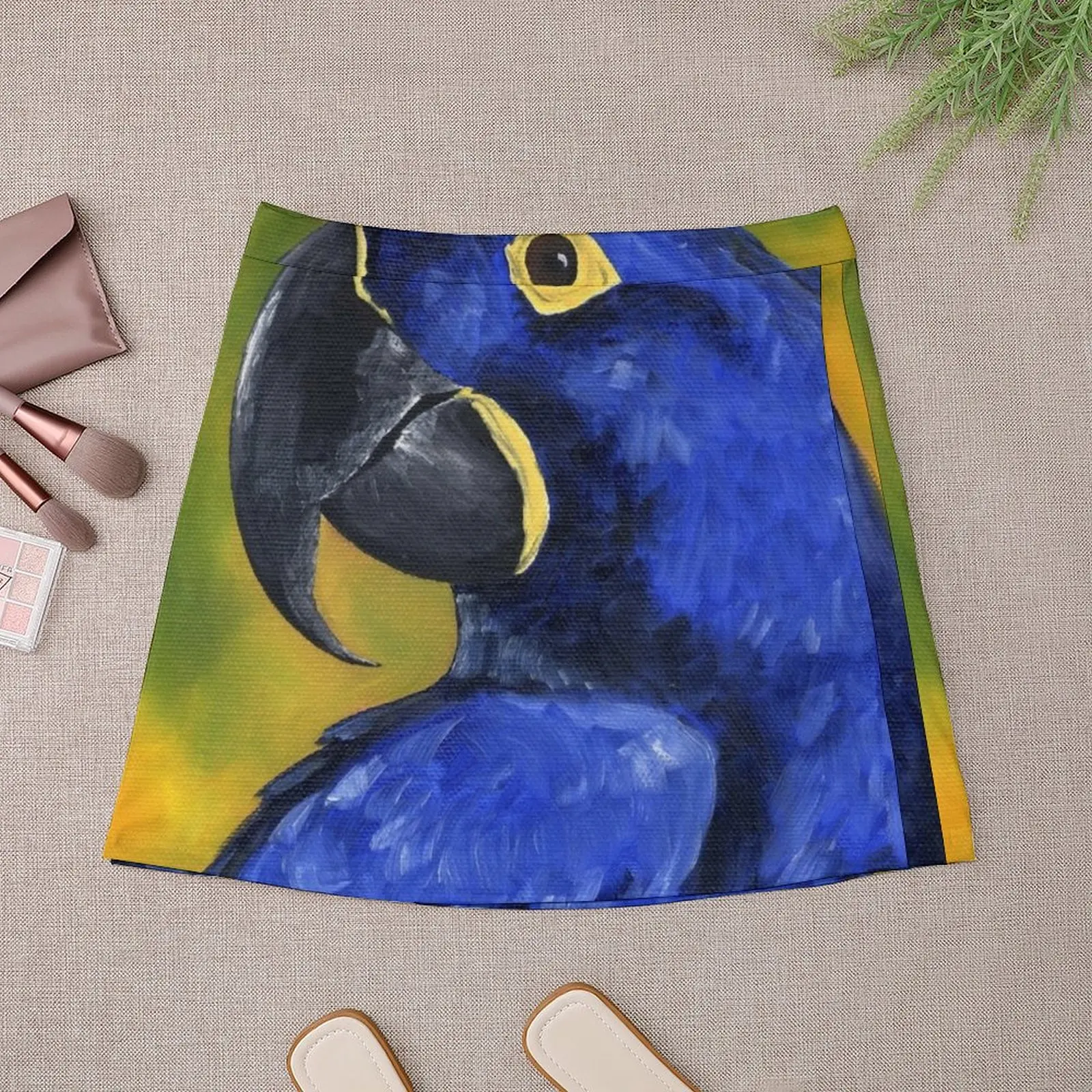 Hyacinth Macaw Parrot Mini Skirt Women's clothing korean luxury clothing skirts for women 2024
