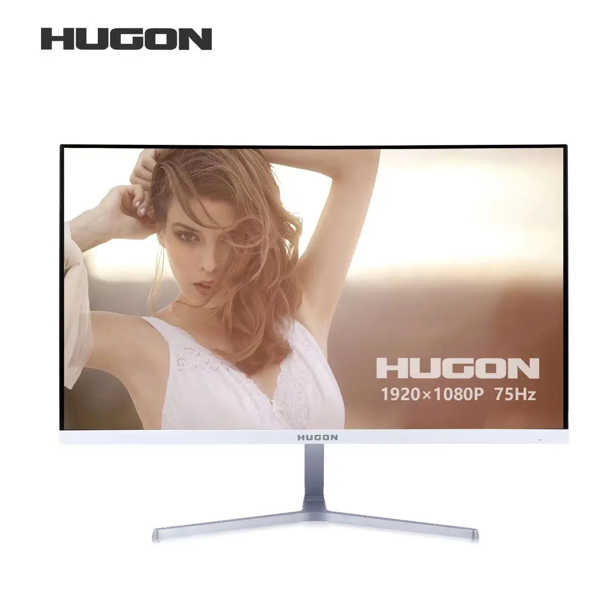 HUGON-24 ġ TFT/LCD 1920  1080p Ŀ ũ  PC, 75Hz HD  ÷ VGA HDMI ̽