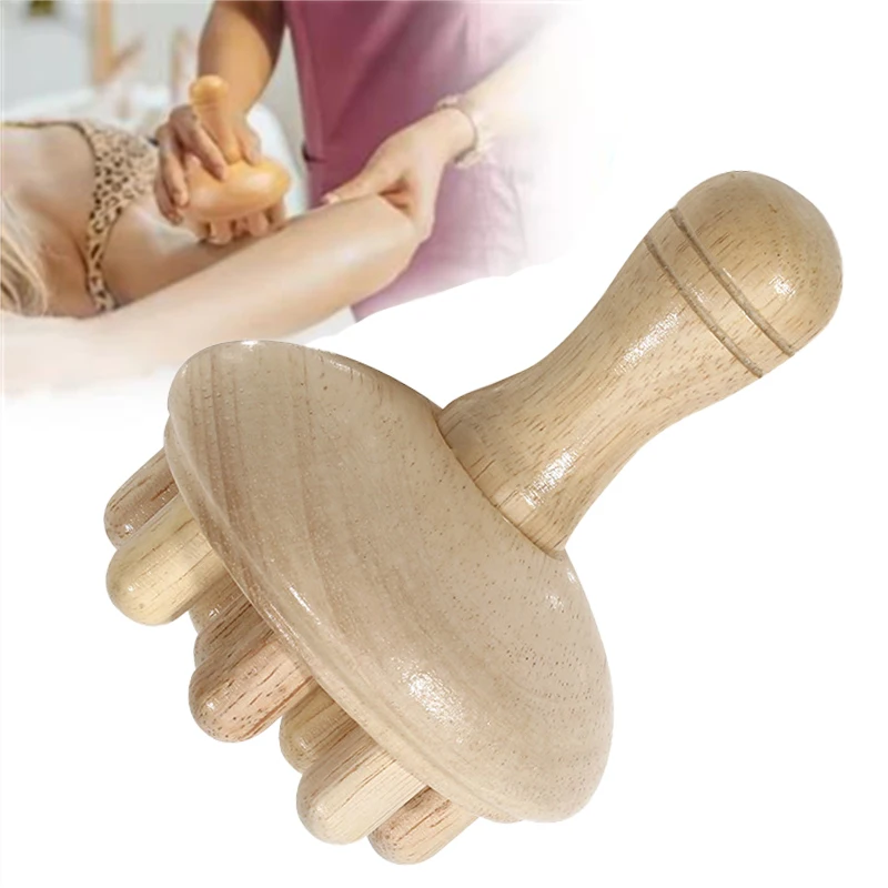 1Pcs Wooden Mushroom Massager Body Wood Therapy Massage Tool, Anti Cellulite,MaderoterapiaLymphatic Drainage,Muscle Pain Relief