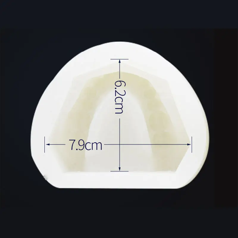  Molde de material de impresión de moldes de base anterior  modelo de yeso de silicona dental 6pcs : Industrial y Científico