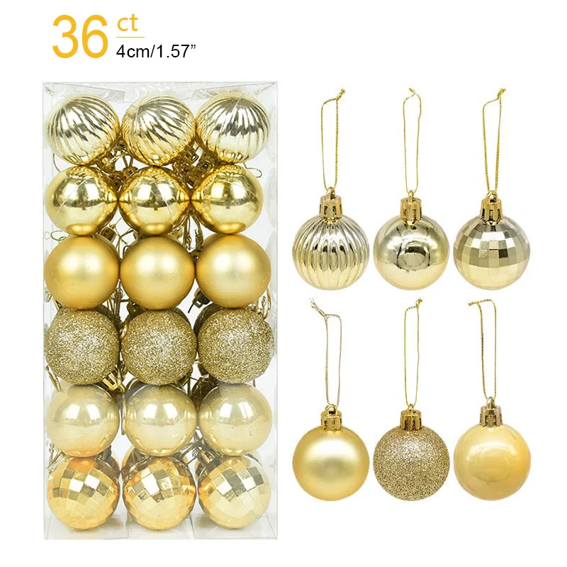 thumbnail image 1 of caja de bolas de Navidad, adornos para árbol de Navidad, bolas colgantes para árbol de Navidad, decoración para fiesta en el hogar, regalo de Año Nuevo 2023, Navidad, 1 of 5
