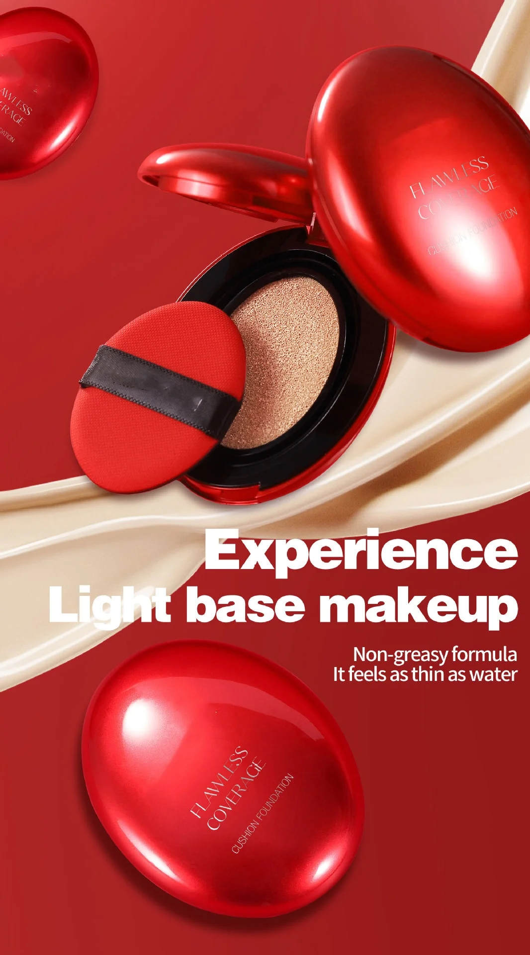 Description Picture 6 of itemSPF 50+ Sunscreen Cushion Foundation Fit Cushion Foundation Full Coverage Waterproof Long-lasting Concealer Long-lasting Makeup