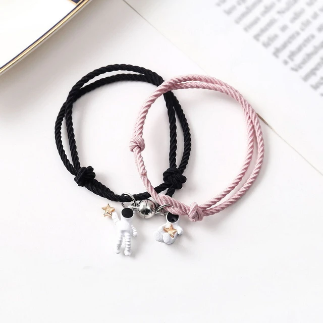Pink Stars Bracelet With Magnetic Clasp 