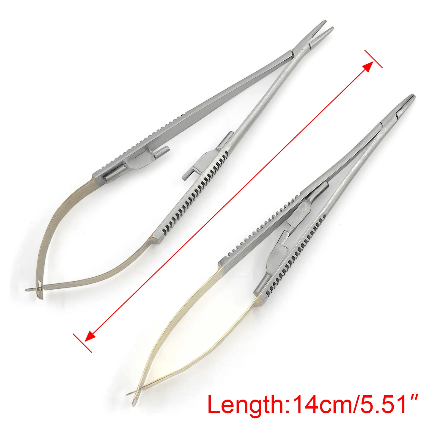 WELLCK Curved / Straight Surgical Dental Orthodontic Implant Castroviejo Needle Holders 14cm 16cm Dental Lab Instrument