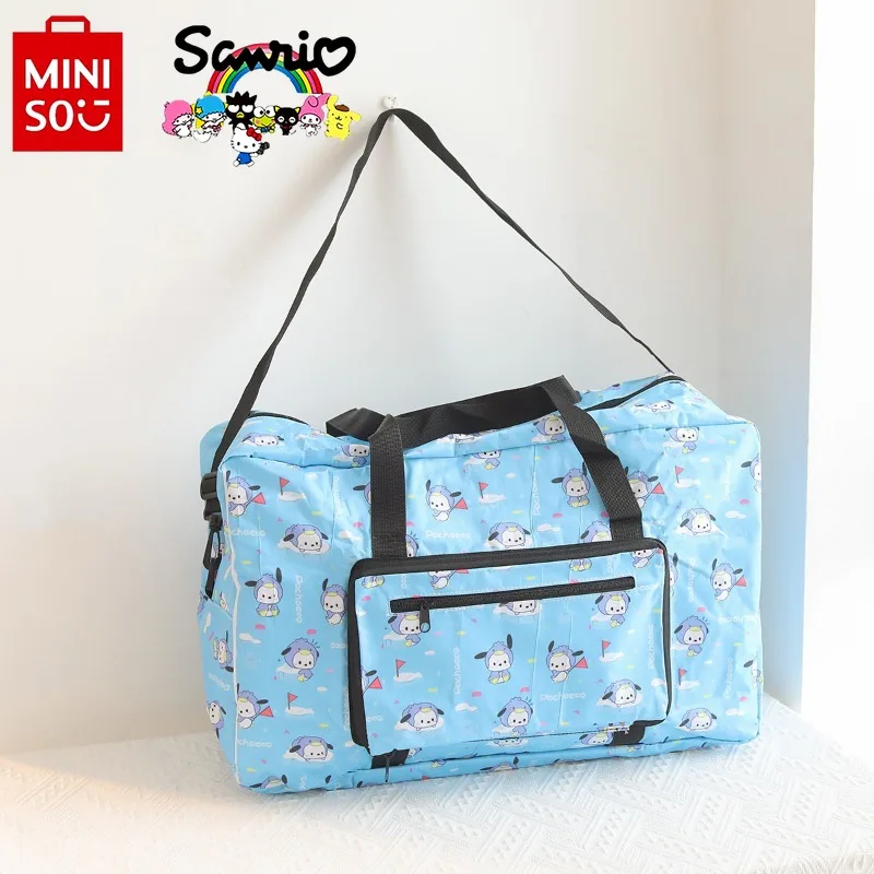 Miniso Sanrio New Travel Bag Fashionable and High Quality Foldable Luggage Storage Bag Cartoon Large Capacity Home Storage Bag