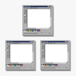 Retro Computer Drawing Pad - 150 Sheets Sticky Notes, Square Design for Artists and Office Use (TYPE 1 - 3PC)