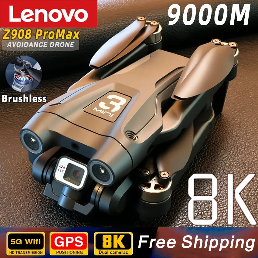 레노버 Z908Pro 맥스 드론, 전문가용 브러시리스, 4K GPS, 와이파이, 장애물 회피, 접이식 Rc 쿼드콥터, 어린이 드론, 무료 배송