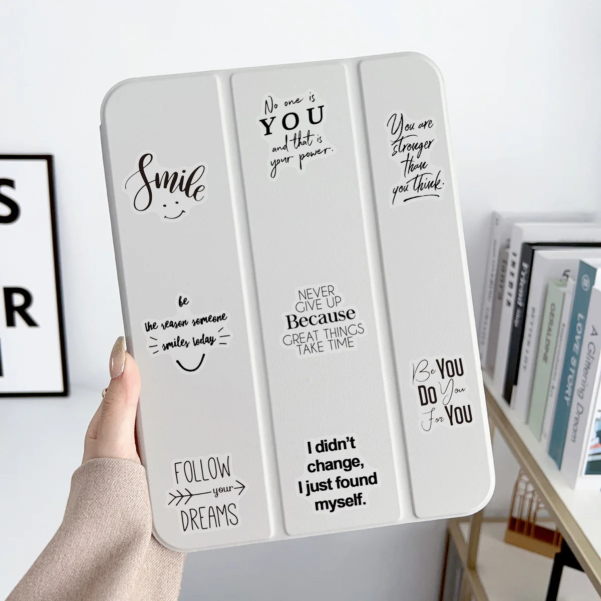 50/100PCS 투명 PT 영어 영감을 주는 짧은 문장 스티커 태블릿 일기 기타 장식 스티커