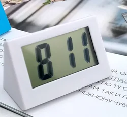 Compact Digital Desk Clock with Date Display - Ideal for Bedside, Car, or Office (White)