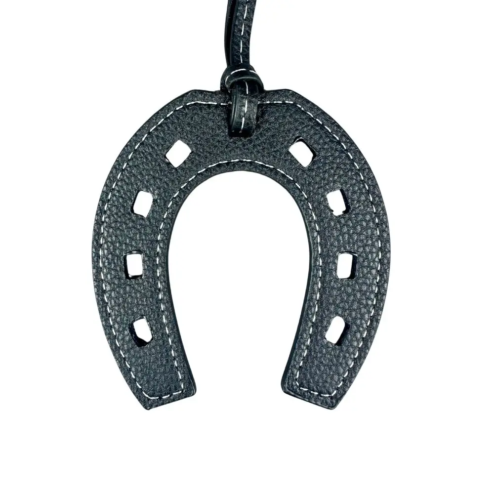 Artisanal Leather Horse Head & Horseshoe Charms Set - Premium Quality & Customizable Colors - Perfect Bag Accent