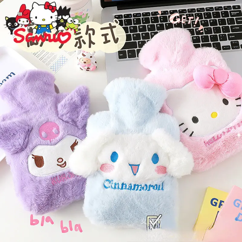 

Sanrio Melody Kuromi Hello Kitty Cinnamoroll Thickened Hot Water Bottle Student Hot Water Bottle Children Holiday Gift 18*27cm
