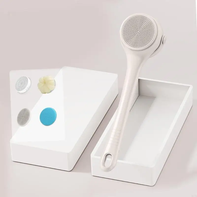 4XFB Electric Bath Brush Multi Brush Head Cleaning Tool Multifunction Handheld Househ