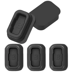 Silicone Anti - Dust Plug Caps for Smartwatches - Set of 5 (Black - Type B)