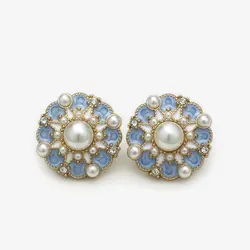 Vintage Style Decorative Buttons for Sewing, Crafts, and Fashion Accessories (Blue)
