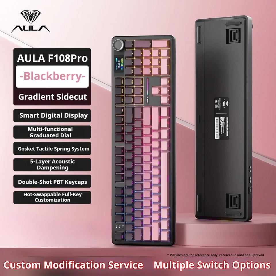 AULA F108 PRO メカニカルキーボードカスタムゲーミングワイヤレス